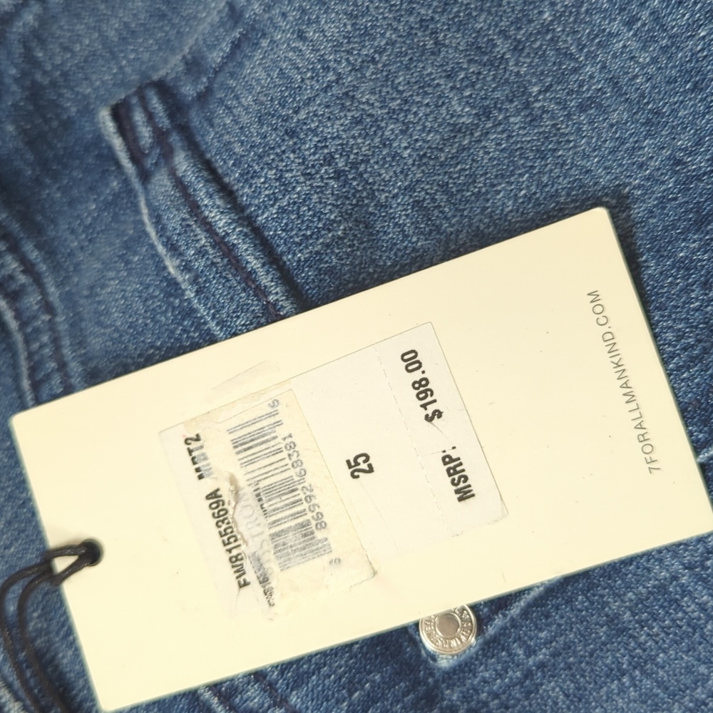 7 For All Mankind Wide Leg Cropped Jeans 25 - Picture 6 of 6